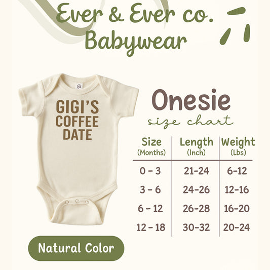 Gigi's Coffee Date Print Infant Baby Onesie product type