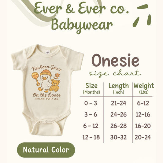 Newborn Goose Straight Outta L&D Onesie product