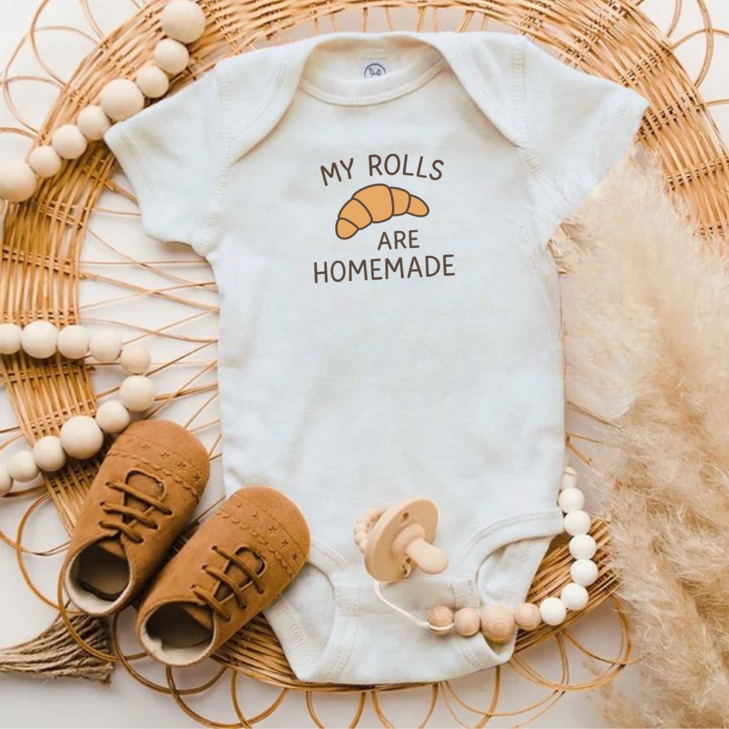 Adorable My Rolls Are Homemade Baby Onesie product type