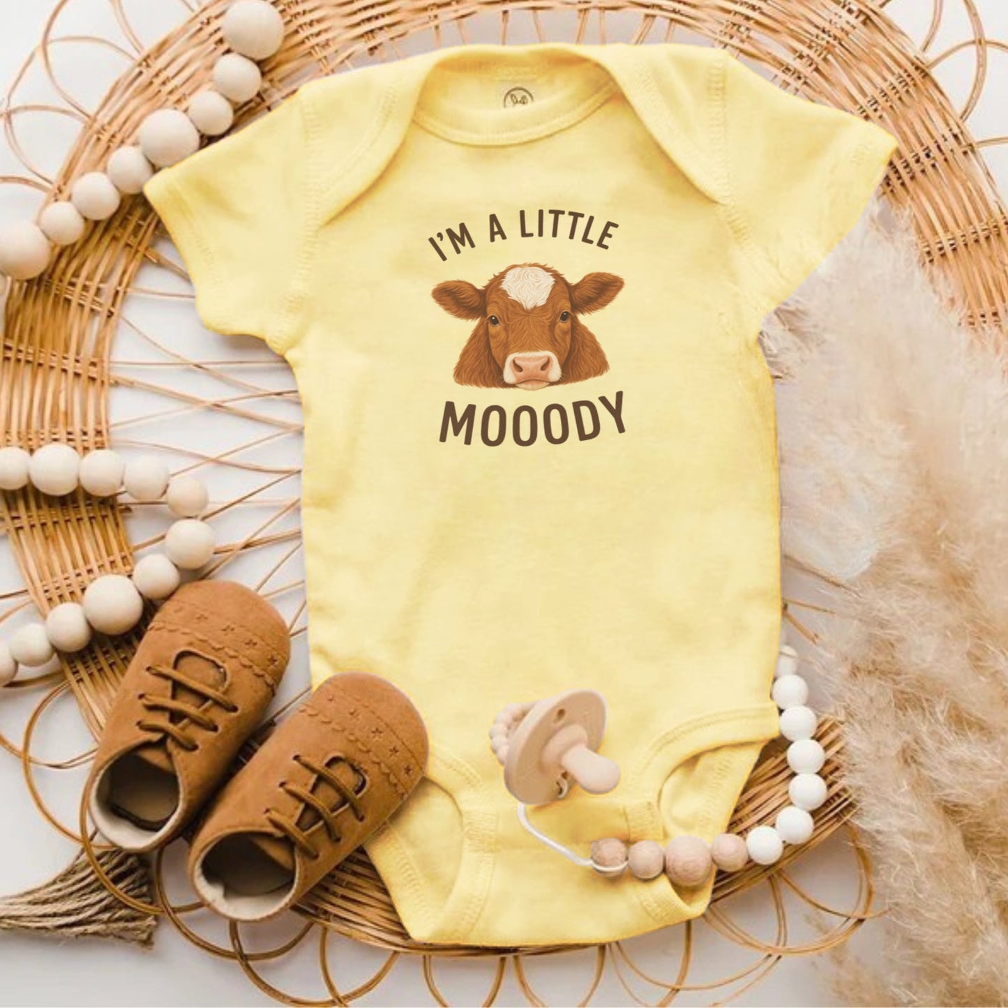 I'm a Little Mooody Baby Bodysuit product