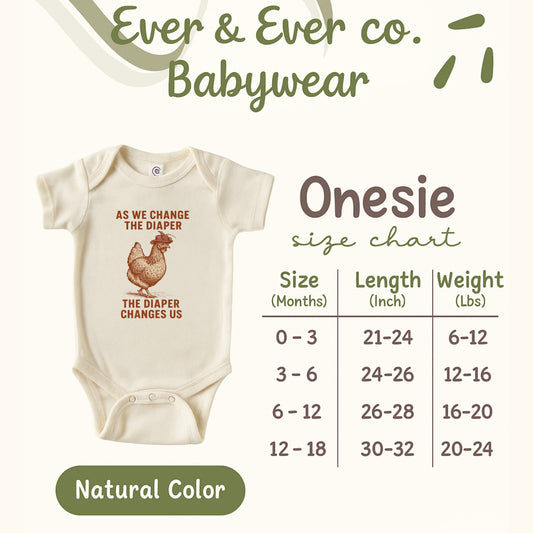 Baby Onesie with Funny Chicken Diaper Change Onesie Product