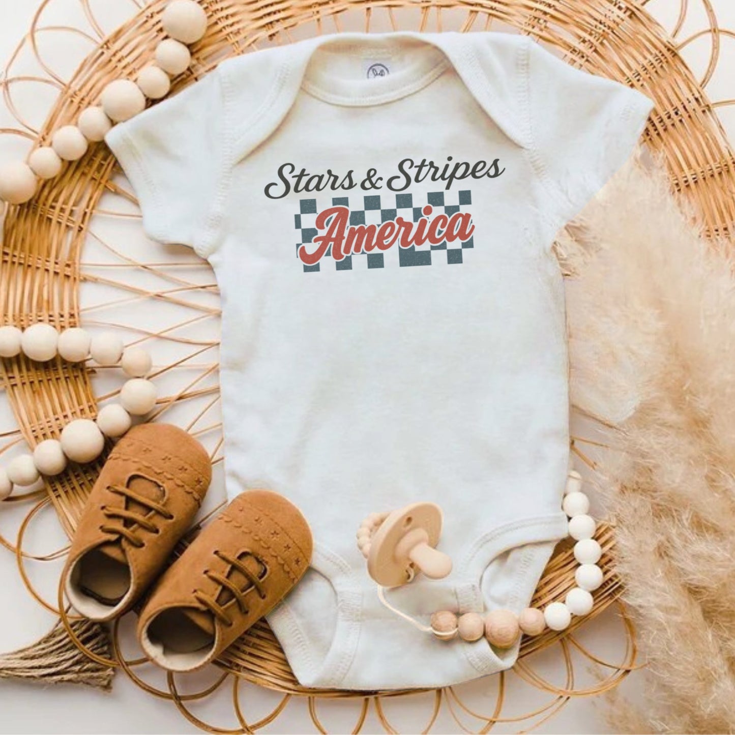 Stars and Stripes America Graphic Onesie product