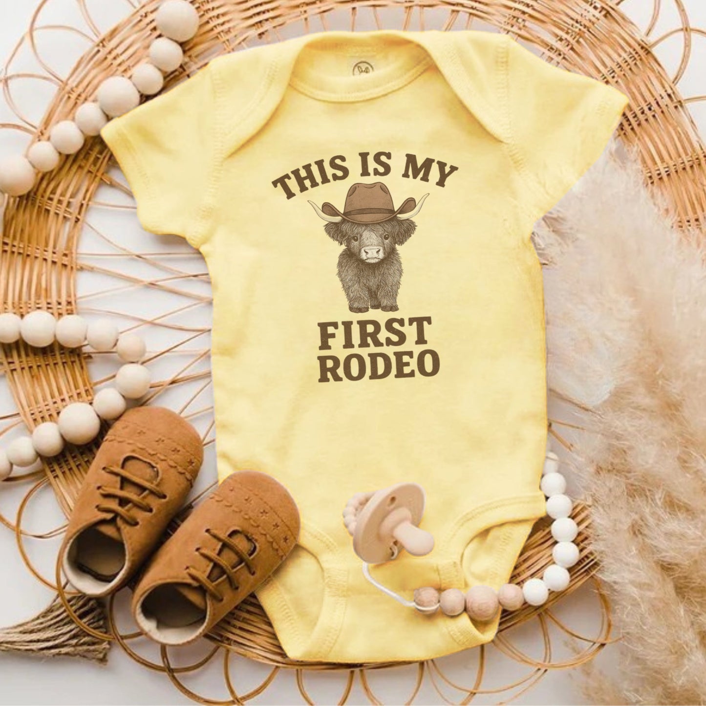 This Is My First Rodeo Graphic Baby Onesie product