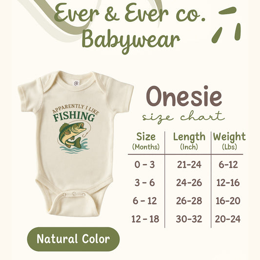 Apparently I Like Fishing Onesie Babywear product type