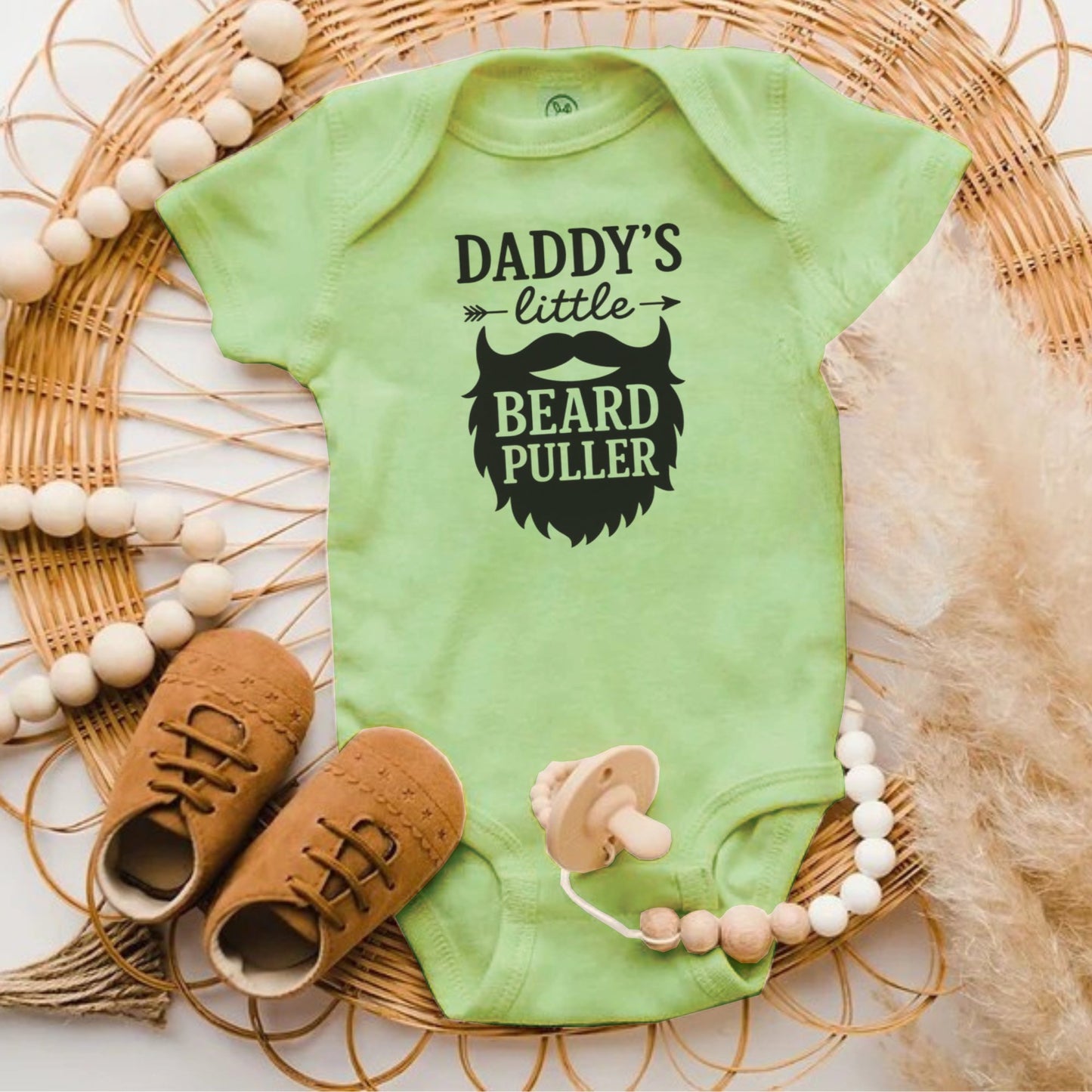 Daddy's Little Beard Puller Graphic Onesie product