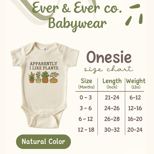 Apparently I Like Plants Baby Onesie product type