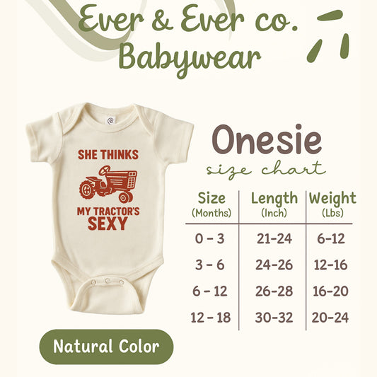 She Thinks My Tractor's Sexy Onesie product type