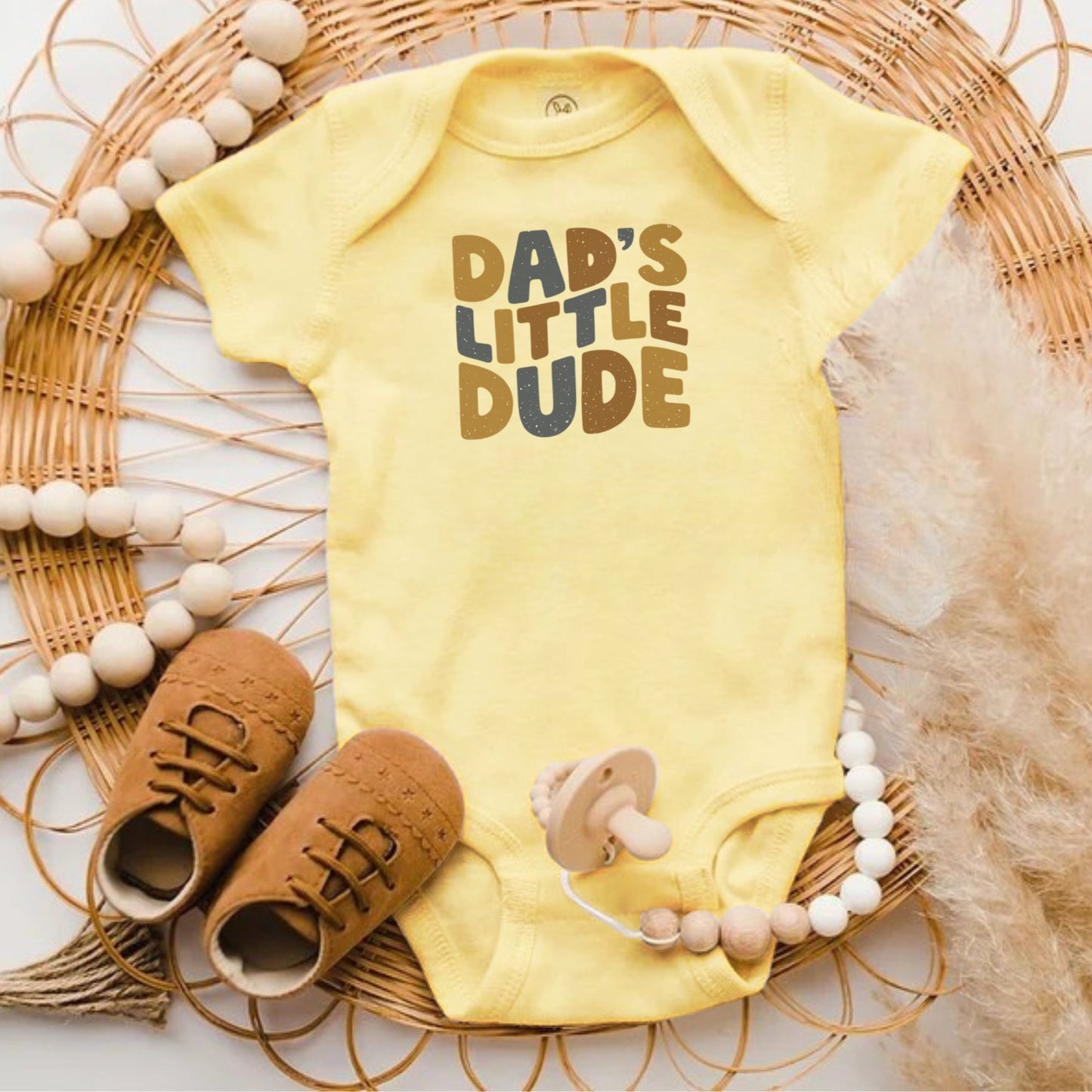 Dad's Little Dude Cute Baby Onesie Product