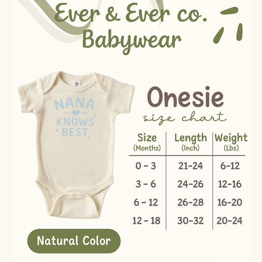 'Nana Knows Best Onesie for Babies Newborn to 18 Months product type'