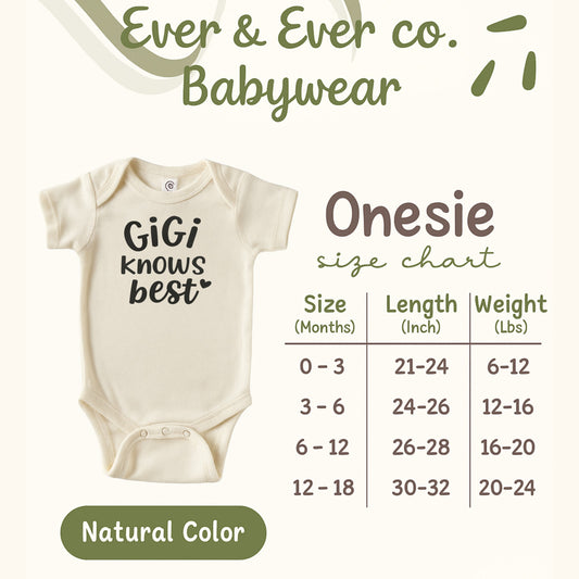 GiGi Knows Best Print Baby Onesie product type