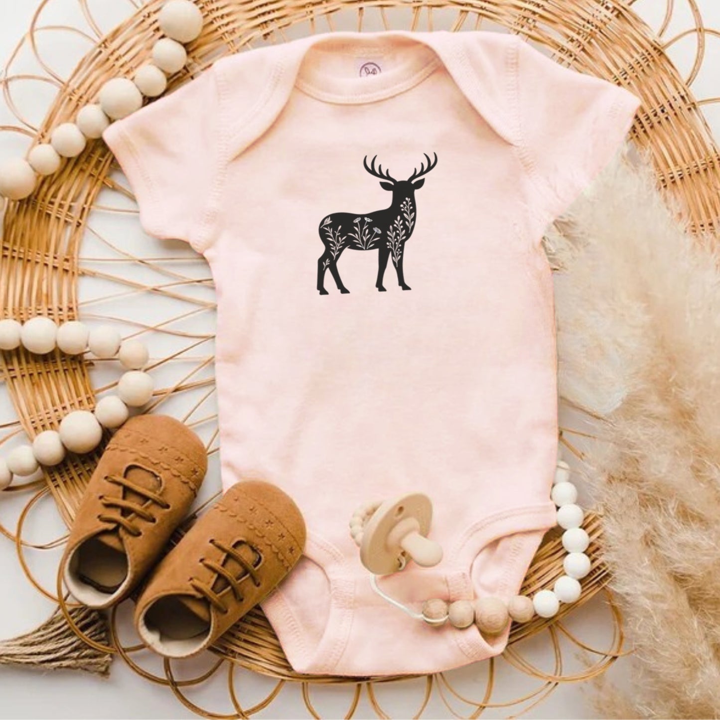 Cute Deer Onesie Baby Shower Gift Bodysuit Newborn product
