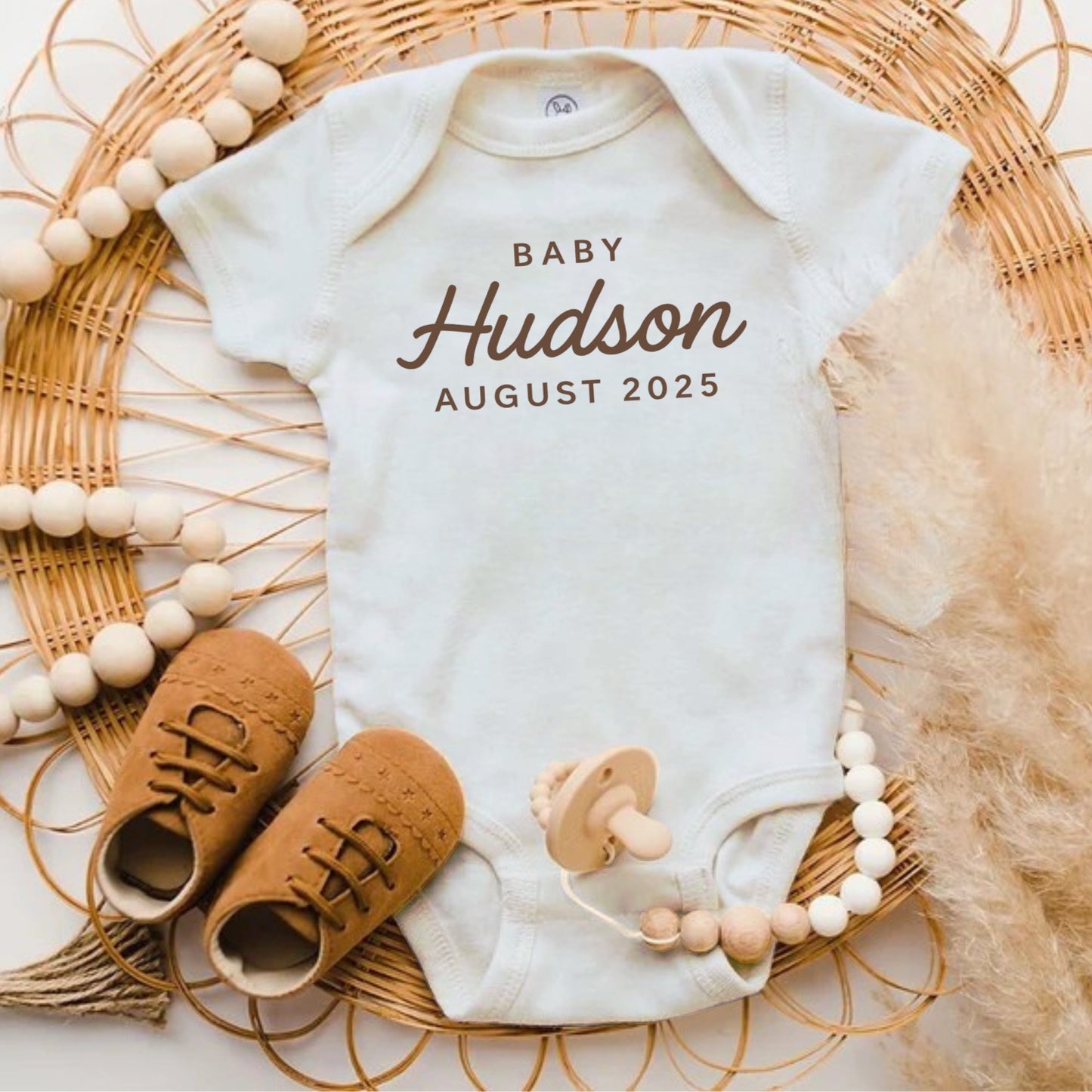 Baby Hudson August 2025 Custom Baby Onesie product
