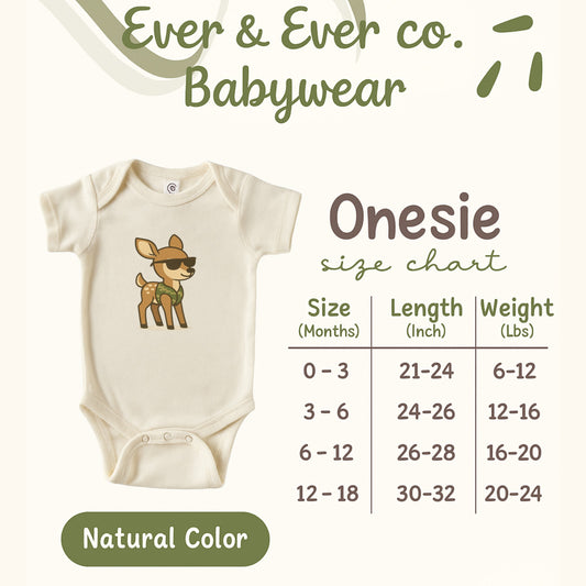 Cute Baby Deer Print Infant Onesie Babywear Product