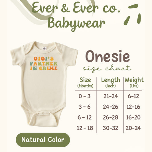 Gigi's Partner in Crime Baby Onesie product type