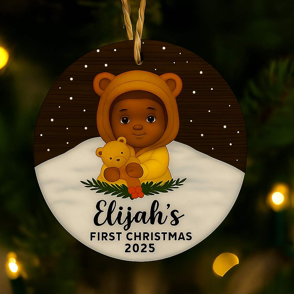 Personalized First Christmas 2025 Ornament product type