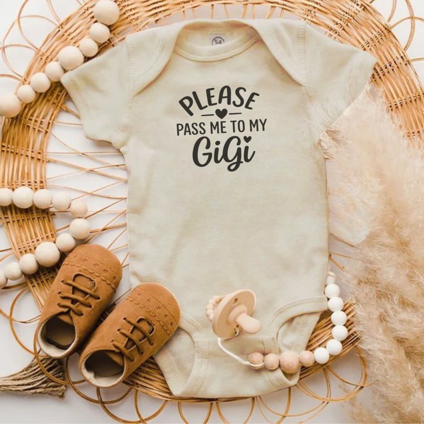 Adorable Please Pass Me To My GiGi Baby Onesie product