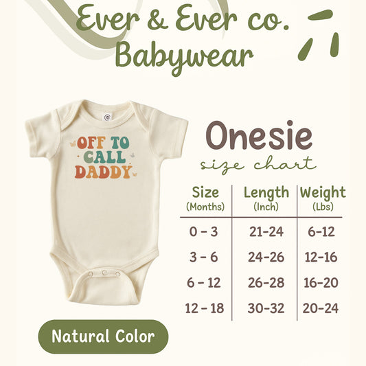 Off to Call Daddy Baby Onesie Clothing Product