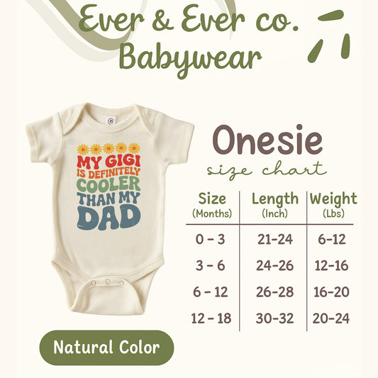 My Gigi Is Definitely Cooler Than My Dad Onesies product