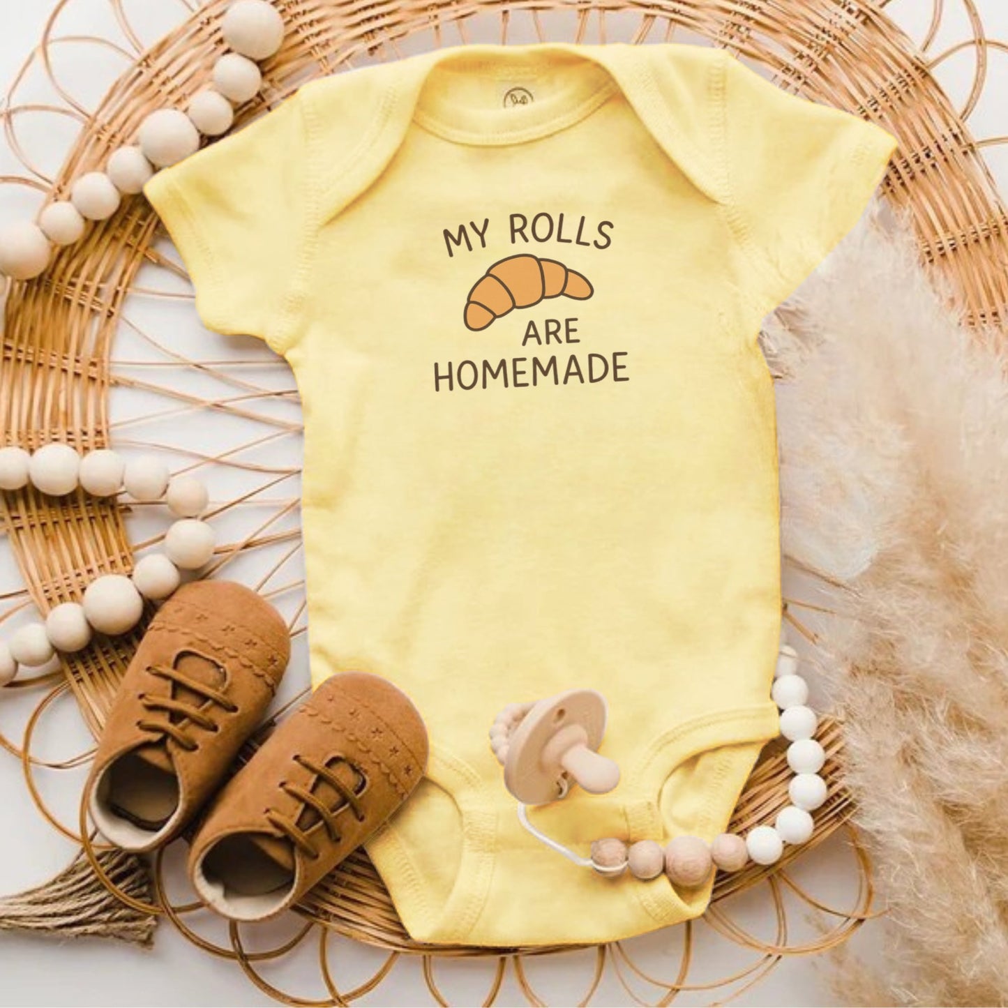 My Rolls Are Homemade Funny Baby Onesie product
