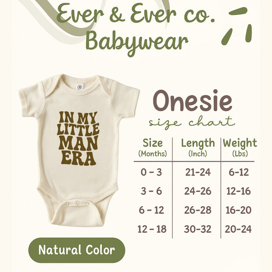 Adorable In My Little Man Era Print Onesie Babywear Product
