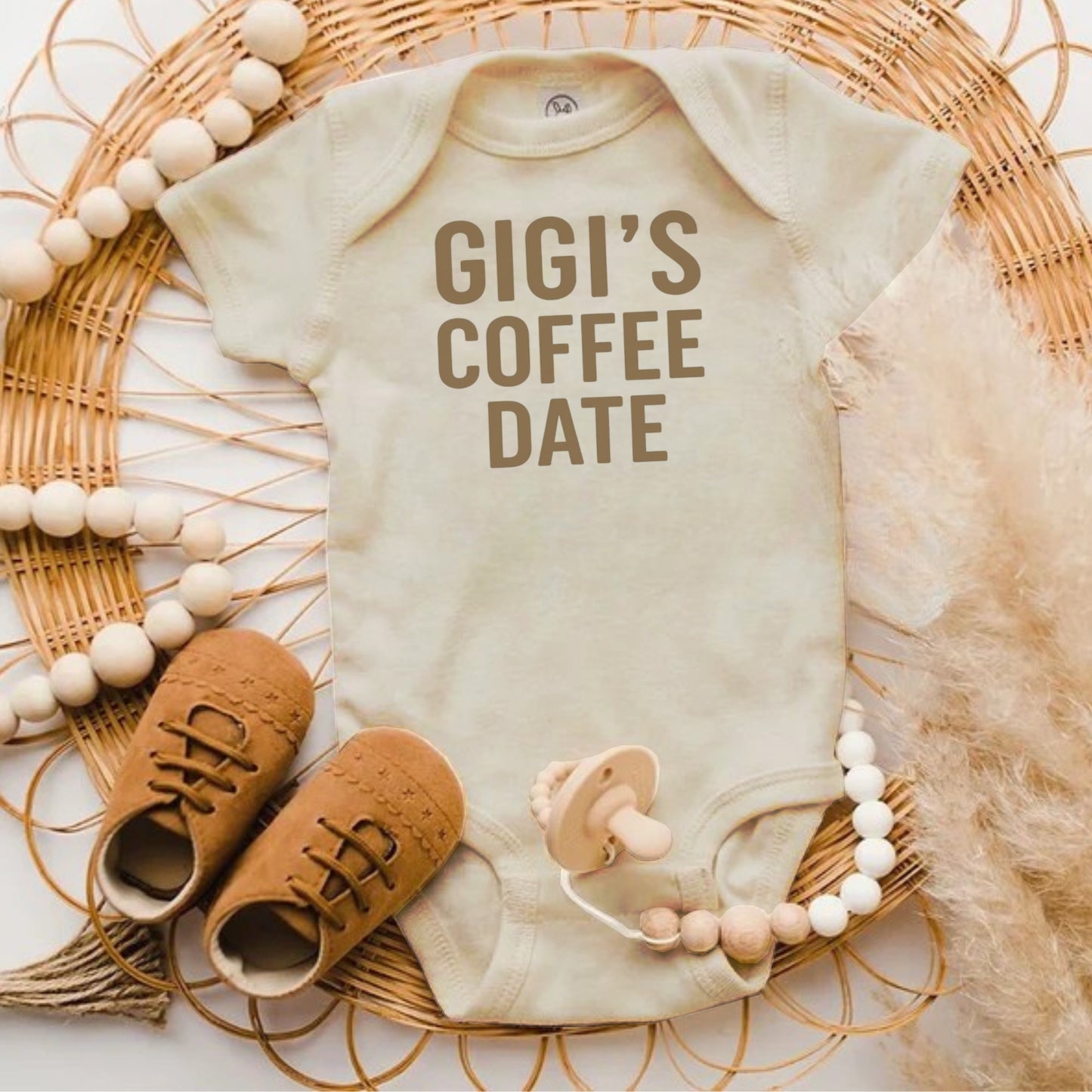 Gigi's Coffee Date Baby Onesie Cute Baby Product