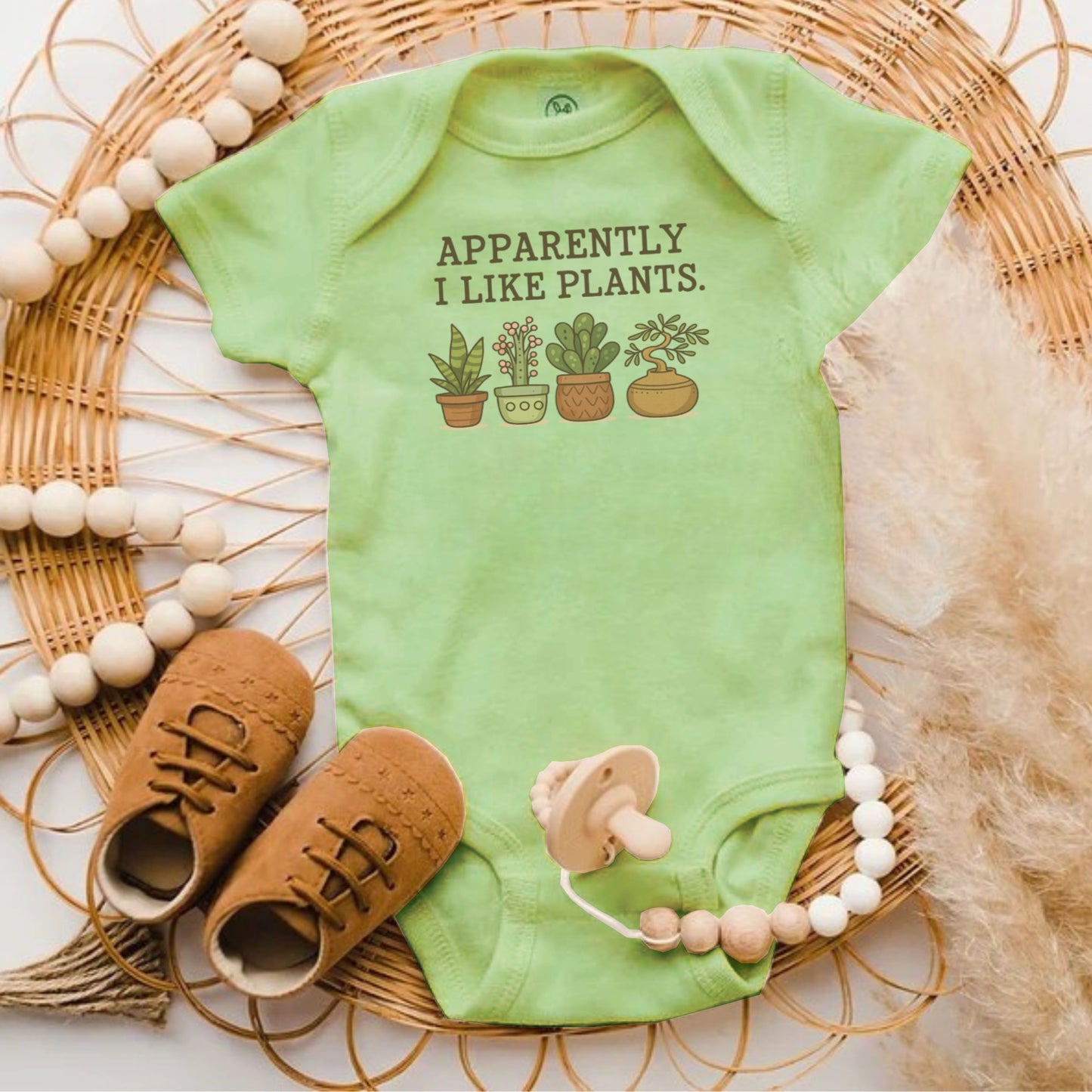 Apparently I Like Plants Funny Baby Onesie product