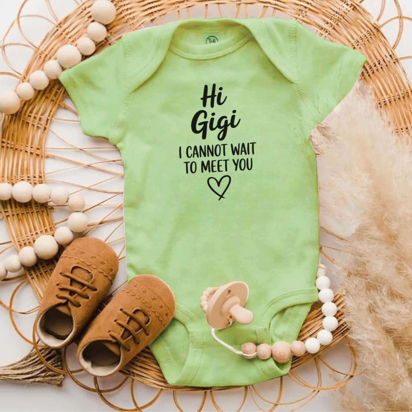 Hi Gigi I Cannot Wait To Meet You Baby Bodysuit Product