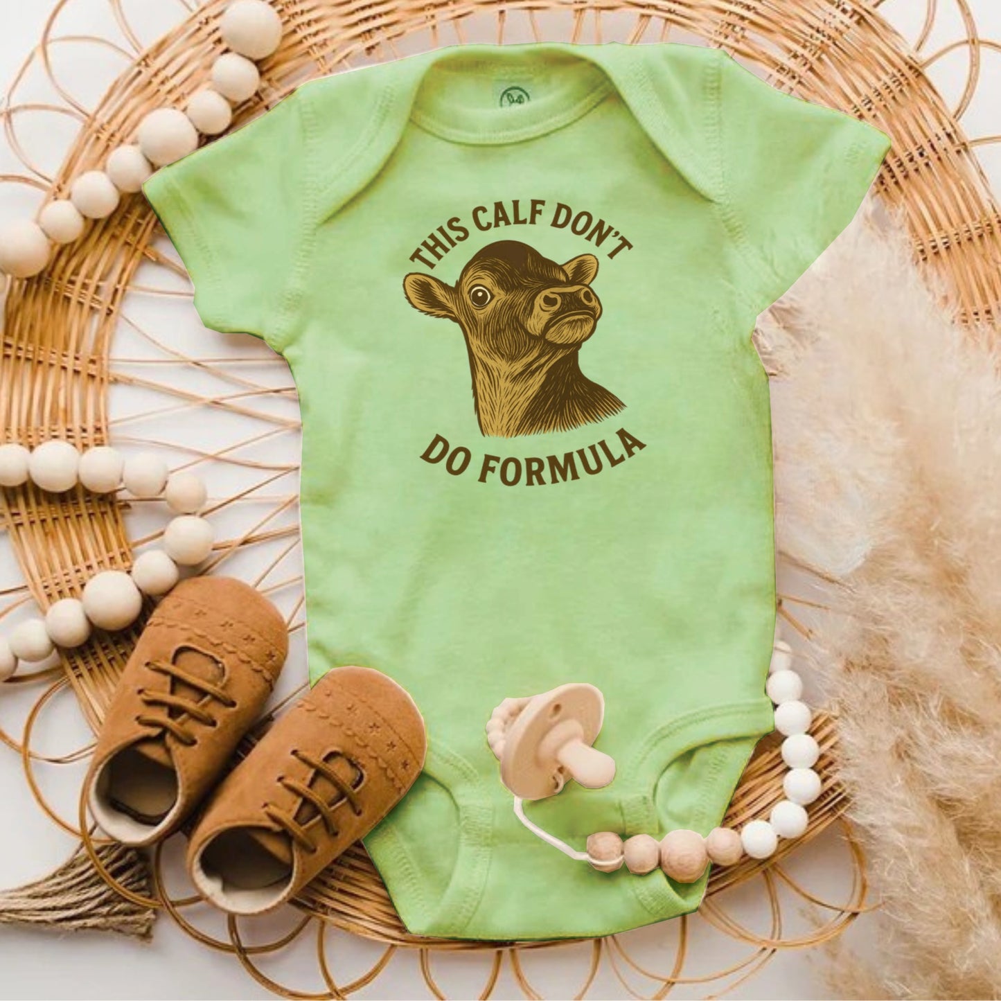 This Calf Don't Do Formula Cute Baby Onesie product type