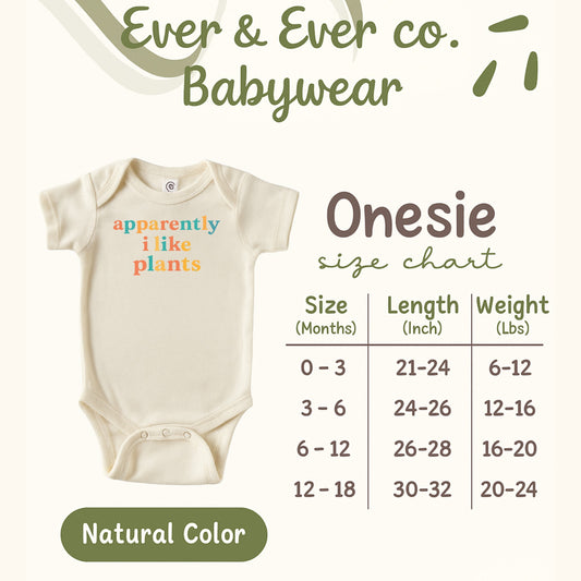 Apparently I Like Plants Baby Onesie product type