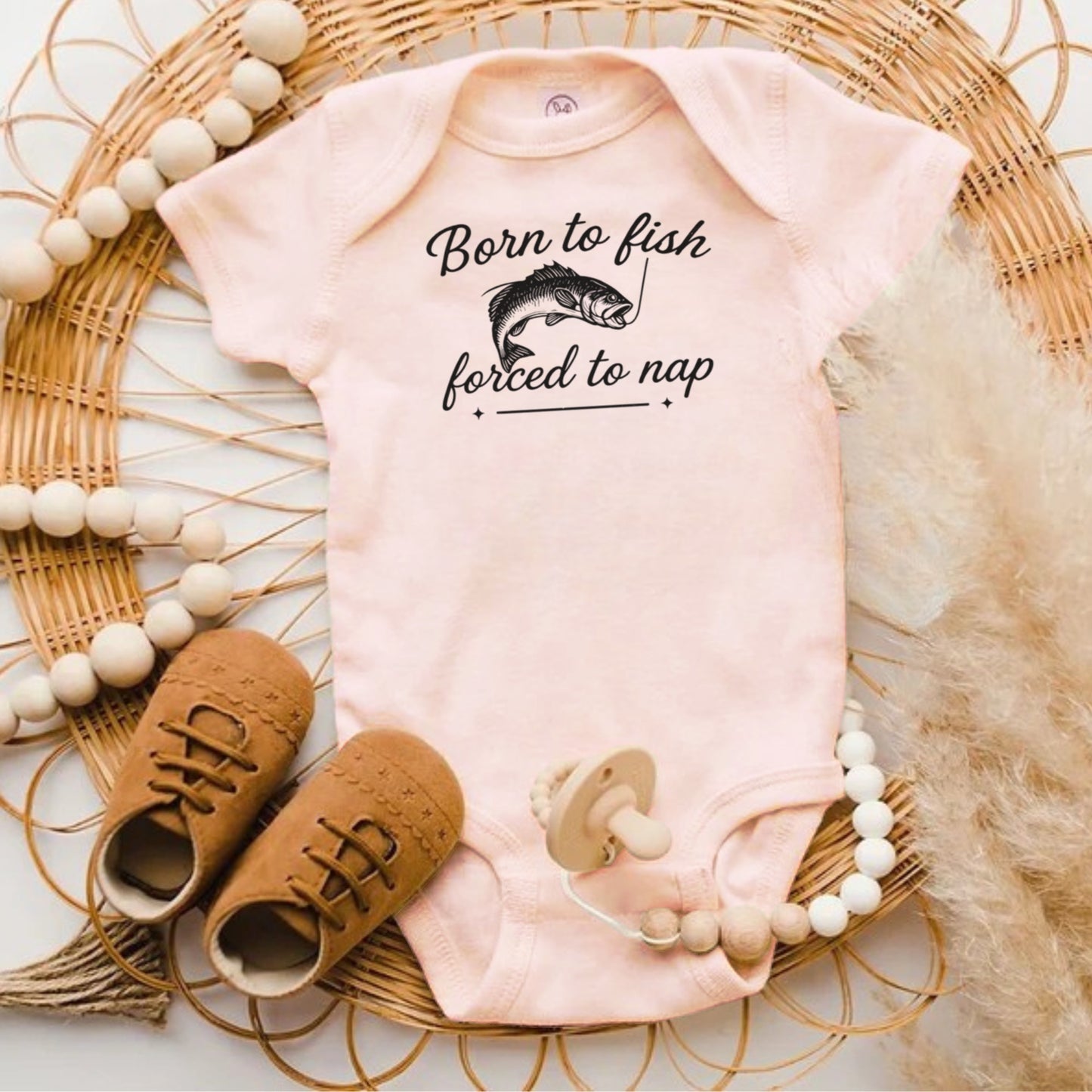 Born To Fish Forced To Nap Baby Onesie product type