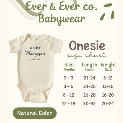 Personalized Baby Onesie with Custom Name and Date Onesie product