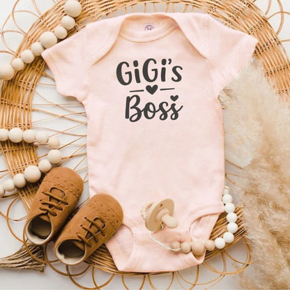 GiGi's Boss printed baby onesie product type