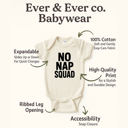 No Nap Squad High-Quality Print Babywear product
