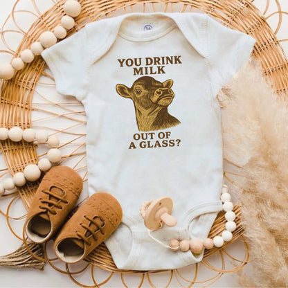 Funny Cow Print Baby Onesie for Newborns product