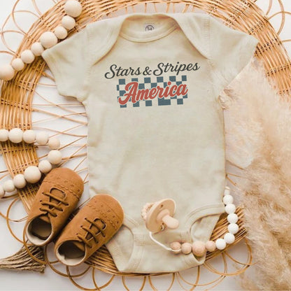 Stars and Stripes America Baby Onesie product