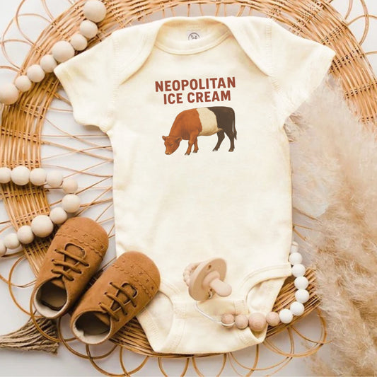 Cute Neapolitan Ice Cream Design Baby Bodysuit Product