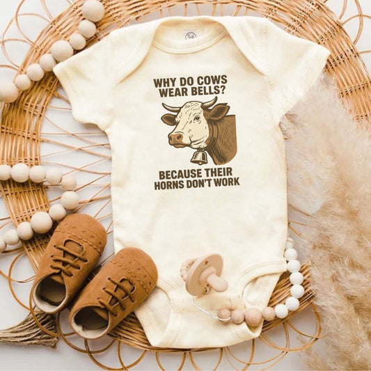Funny Cow Joke Baby Onesie Adorable Infant Product