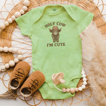 Holy Cow I'm Cute Funny Baby Onesie product type