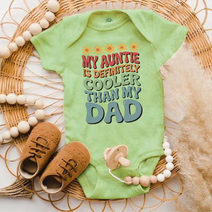 My Auntie Is Cooler Than My Dad Baby Onesie product type
