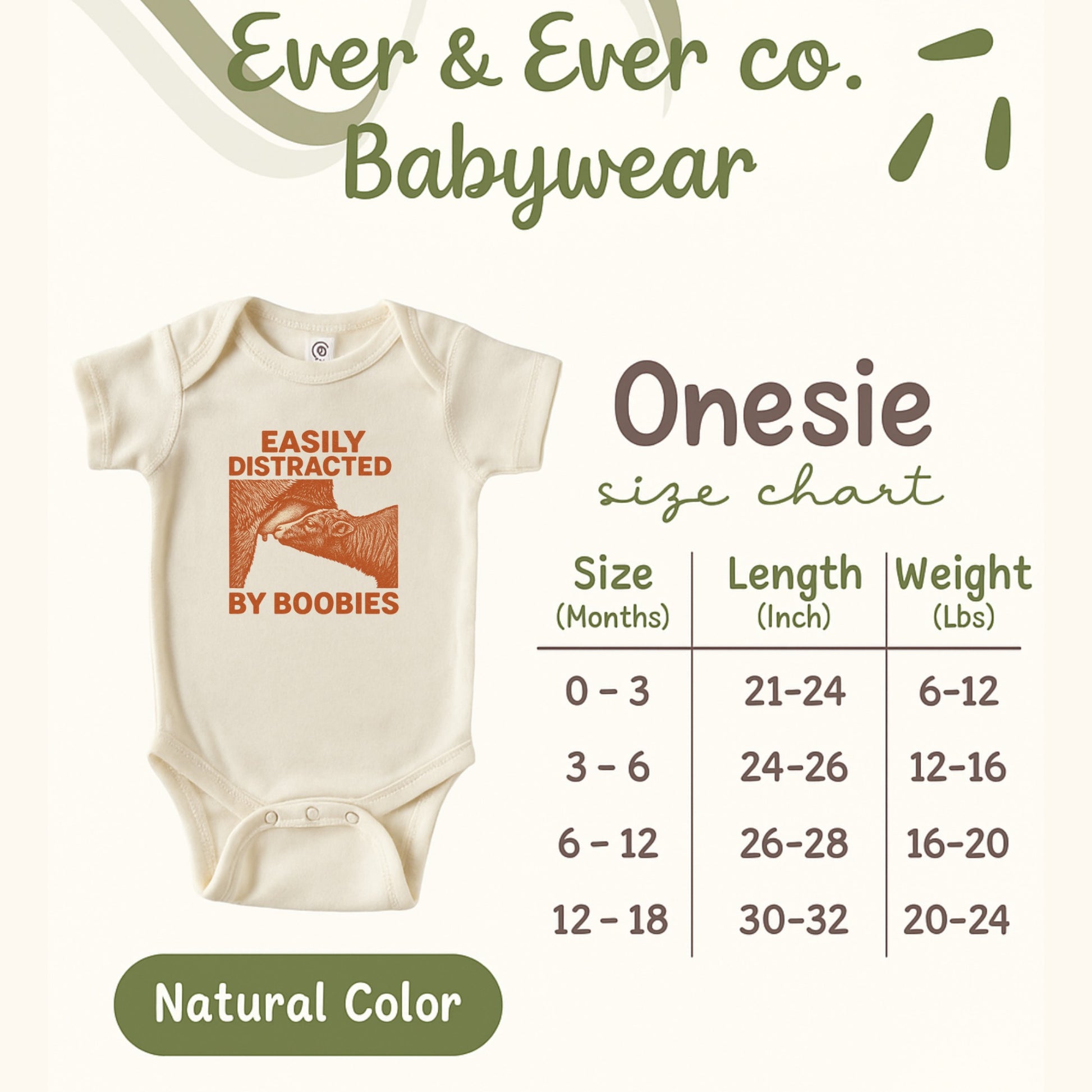 Easily Distracted by Boobies Onesie Babywear product type