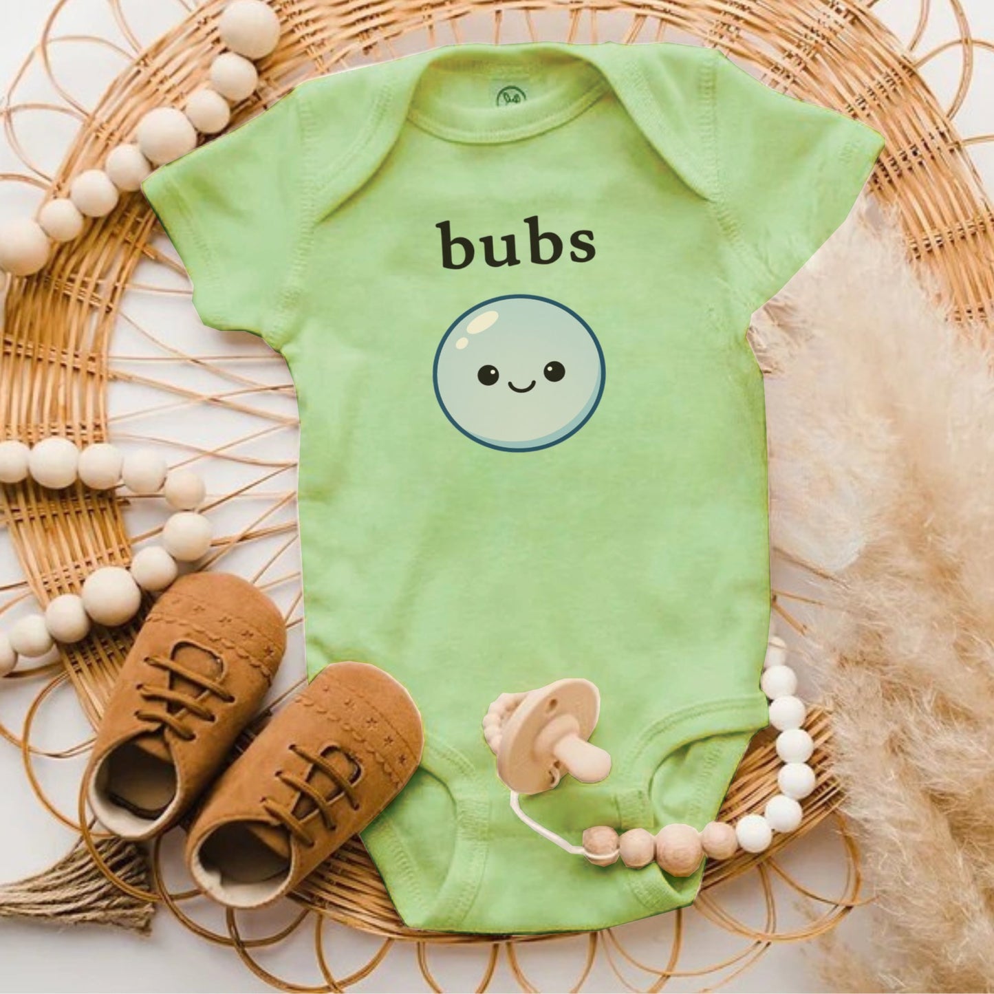 Adorable Baby Onesie With Cute Bubs Design product type