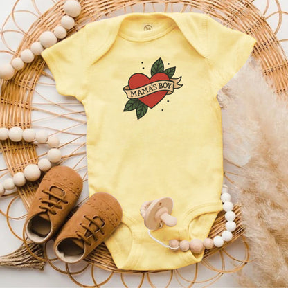 Mama's Boy Heart Design Baby Onesie product