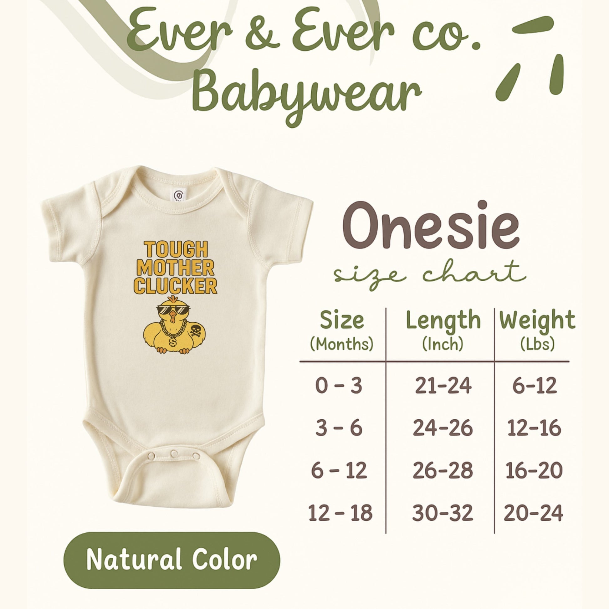 Tough Mother Clucker Baby Onesie product type