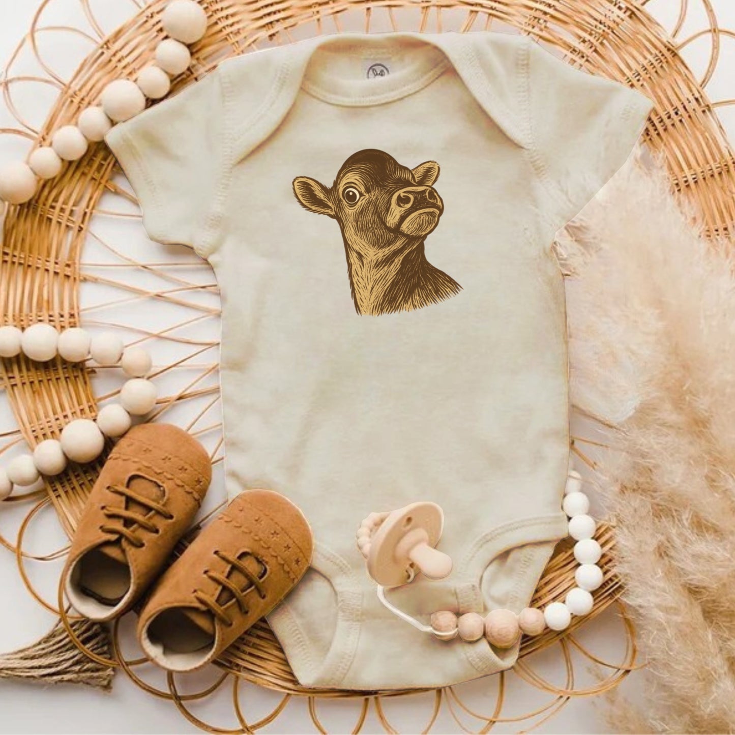 Adorable Baby Romper with Animal Print Design product