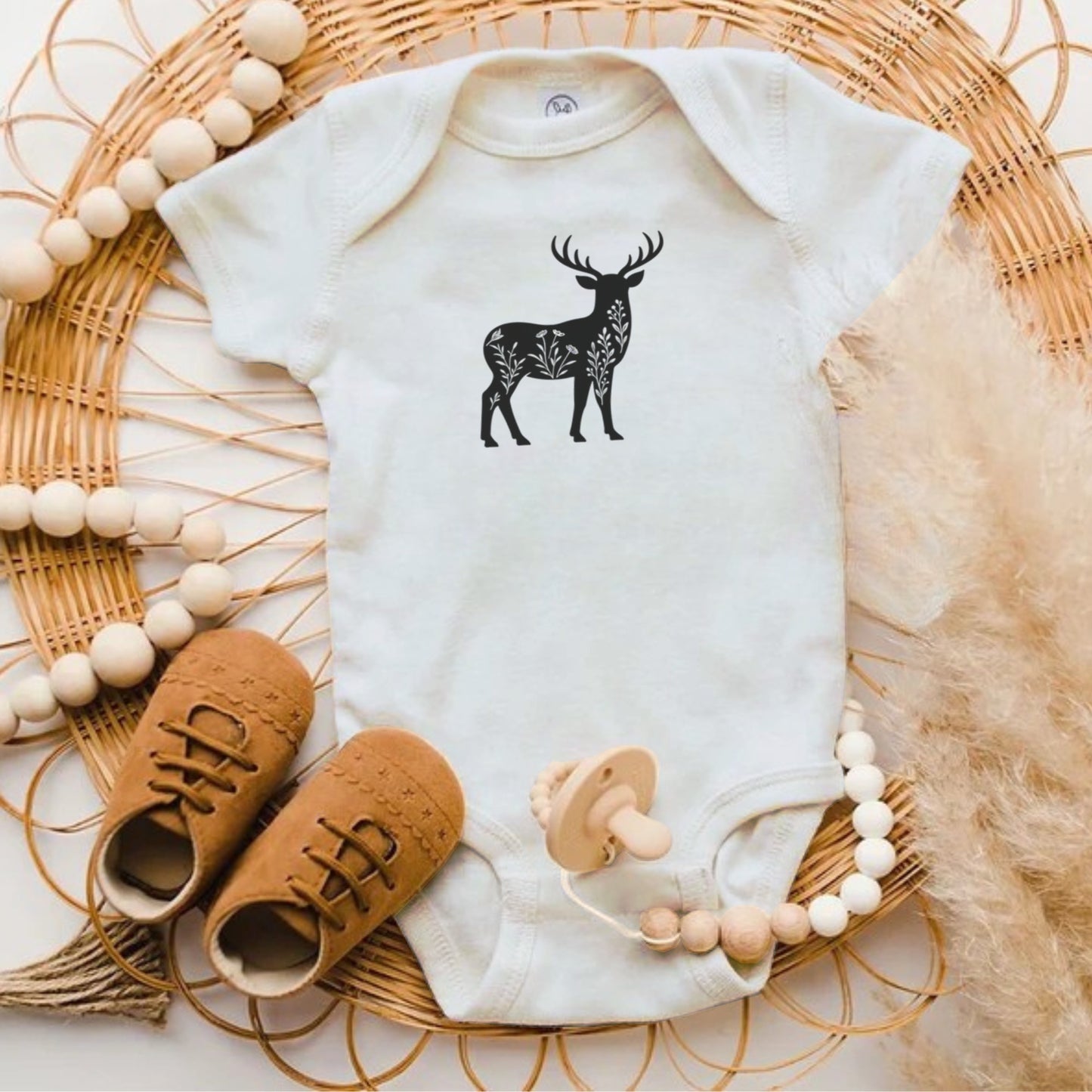 Deer Design Baby Bodysuit Perfect for Your Little One Product
