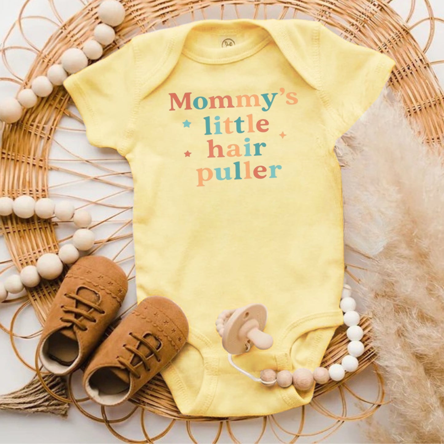 Mommy's Little Hair Puller Baby Onesie product