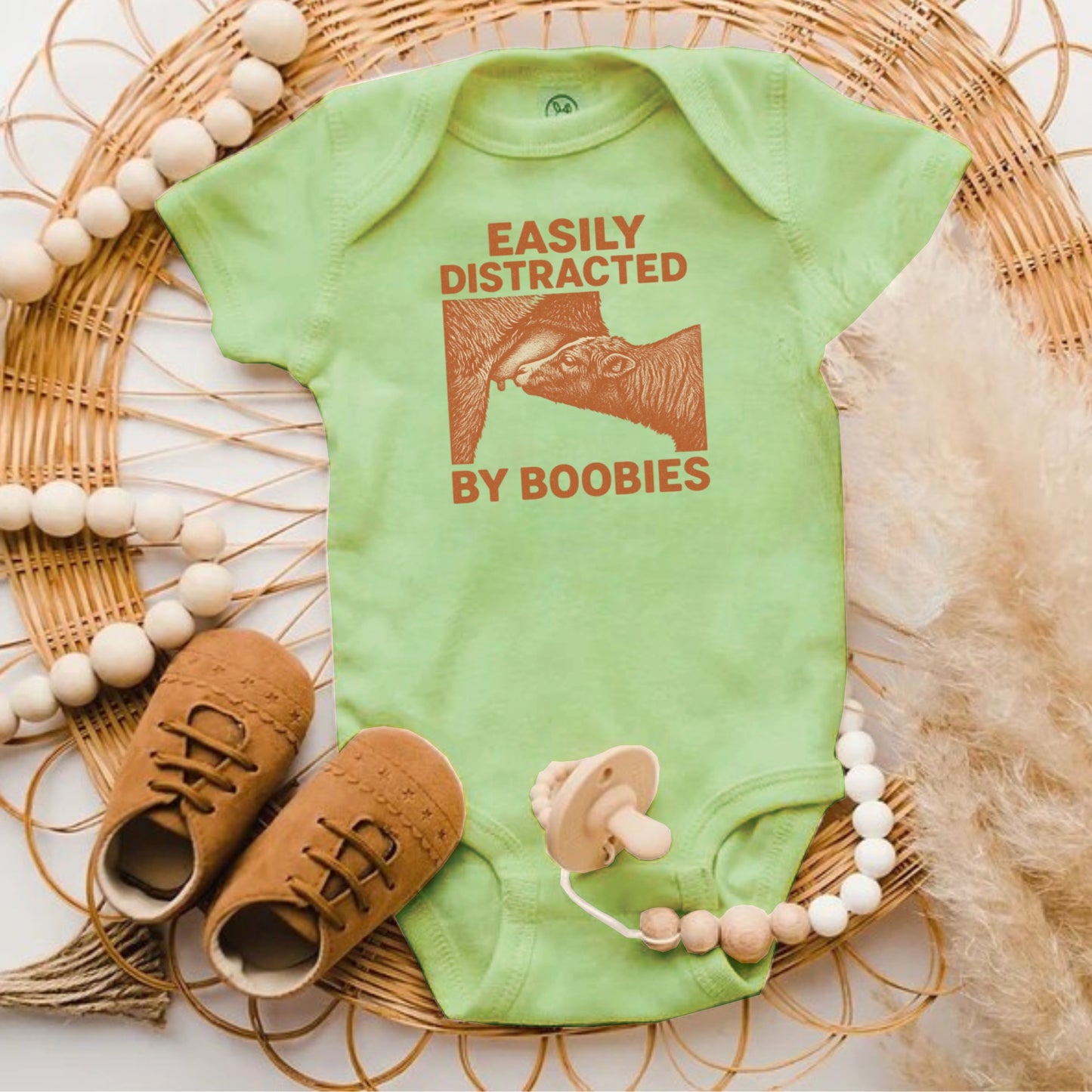 Easily Distracted By Boobies Baby Onesie product type