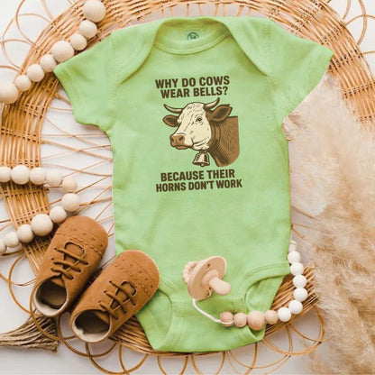 Funny Cows Design Baby Onesie Humorous Baby Clothing Product