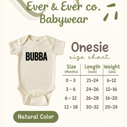 Cute Bubba Design White Color Baby Onesie product type