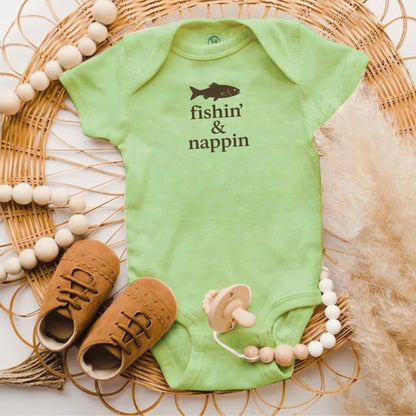 Fishin' & Nappin' Baby Onesie product